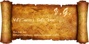 Vámosi Gábor névjegykártya