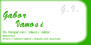 gabor vamosi business card
